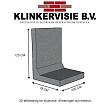 Keerwand 125cm Hoog. 200cm Lang. 78cm Voet. Grijs