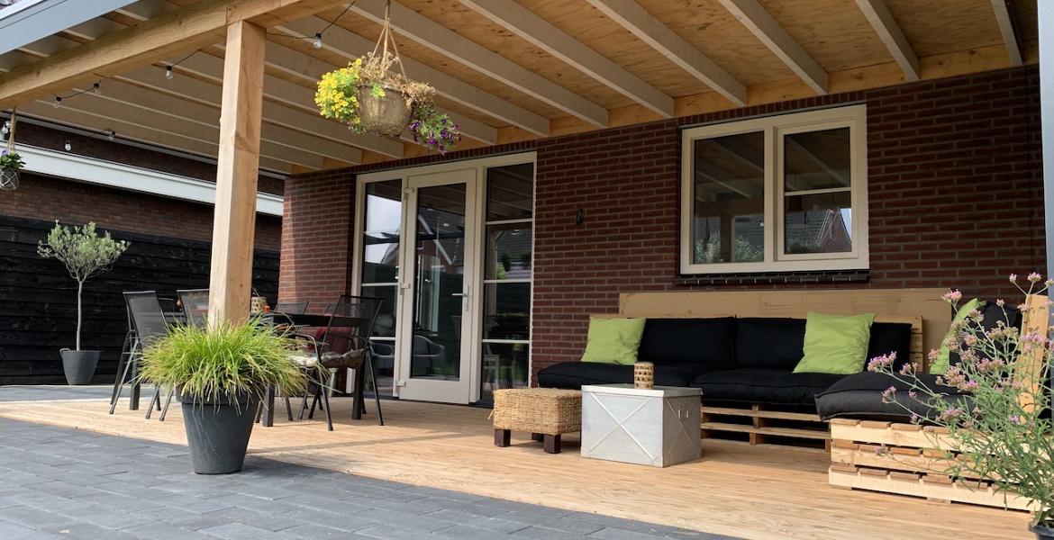 Terras en oprit met Vezano stenen