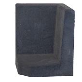 L-Hoeksteen 50x40x40 cm zwart