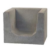 U-Hoeksteen grijs 40x50x40 cm