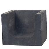 U-Hoeksteen 40x50x40 cm zwart