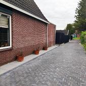 Antieke trommel dikformaat 8 cm antraciet