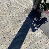 Patio square 60x60x4 cm black