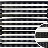 Mat schoonl 60x40x2 CM alum + bber zwa.