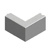 Opsluitband hoekstuk 12x25x45/45 cm 90' zwart