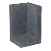 Betonnen L-hoekelement 40x40x60 zwart