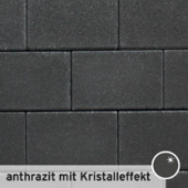 Futura 30x20x8 cm zwart kristaleffect (mini-facet, met deklaag)