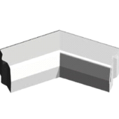 Trottoirband 18/20x25 cm hoek 135 graden inwendig grijs visbek