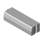 Trottoirband 28/30x25x100 cm recht grijs visbek