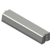 Trottoirband 18/20x16x100 cm recht grijs visbek