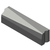 Trottoirband 13/15x25-5/20x20 verloop links grijs visbek