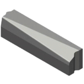 Trottoirband 13/15x25-12x25 verloop rechts grijs visbek/h&d