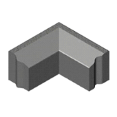 Geleideband 5/20x25x50 cm hoek inwendig 90 graden grijs visbek