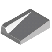 Invalide-inritblok 13/15 17/8X75X50 links grijs visbek
