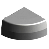 Trottoirband 13/15x25 cm hoekblok uitwendig grijs visbek
