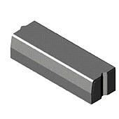 Trottoirband 28/30x25x100 cm recht zwart visbek