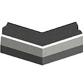 Trottoirband 18/20x25 cm hoek 135 graden uitwendig zwart visbek