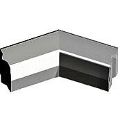 Trottoirband 13/15x25 cm hoek 135 graden inwendig zwart visbek