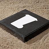 Symbooltegel 30x30x6 cm zwart/wit minicontainer