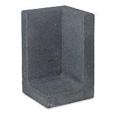 Betonnen L-hoekelement 50x50x120 zwart