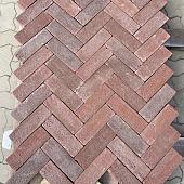 Nieuwe gebakken Lingeformaat Bruin rood (platkant / 50 stuks per m²)