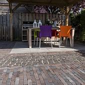 WF60 Ancona Antica gebakken waalformaat zwart-blauw-bruin