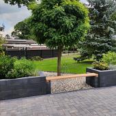 Patio square 90x90x6 cm black