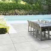 Vol Keramische Tegel, Betonlook 80x80x3 Cm, Ivoor