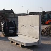 Profi- Keerwand grijs 130 cm hoog, 199 cm Lang, ca.79-85 cm voet