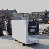 Profi- Keerwand grijs 105 cm hoog, 199 cm Lang, ca.64-70 cm voet