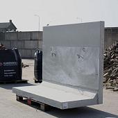 Profi- Keerwand grijs 155 cm hoog, 199 cm Lang, ca.94-100 cm voet
