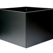 Bloembak vlak poedercoat grafiet zwart 90x90x60