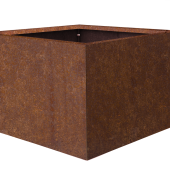Bloembak vlak corten 90x90x60