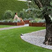 Bloembak module+ parallel paneel (e) corten 60x42 r