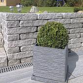 Graniwall grey rockface 40x16x8 cm. 2 ruwe zijdes