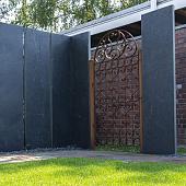 Muurelement black slate 250x50x4-6,5 cm