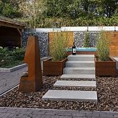 Traptrede g603 grijs piazzo 15x35x100 cm. gevlamd + facet
