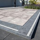 Traptrede blue moon antislip 15x35x100 cm. Gezoet met facet + antislipstrook