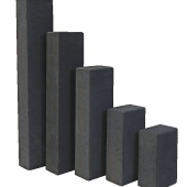 Betonpalisade 12x185x60 zwart