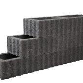 Rechthoekflor zwart 40x60x25cm