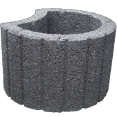 Cirkelflor groot zwart 48x38x30cm