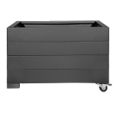 Bloembak poedercoat antraciet 180x60x42