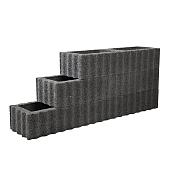 Kubusflor zwart 40x30x25cm
