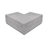 Oud Hollandse hoekstuk traptreden 90 graden buiten 40x20 grijs