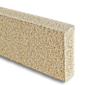 Graniet opsluitband 7x30x100 cm gezaagd, gehamerd met facet