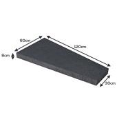 Schellevis oud hollandse trapezium 120x60/30x8 cm antraciet