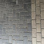 Gebruikte betonklinkers 21x10,5x8 Den Haag Grijs - Zwart (op pallets)