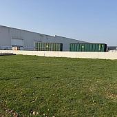 Gebruikte Keerwand 175cm Hoog. 400cm Lang. 100cm Voet. Grijs