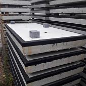 Betonplaat 200x150x16 cm grijs dubbel net glad met hoeklijn