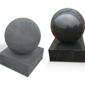 anti-inbraak element 40x40x20+bol 40 zwart gecoat
